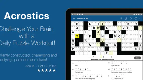 Acrostic Crossword Puzzles screenshot