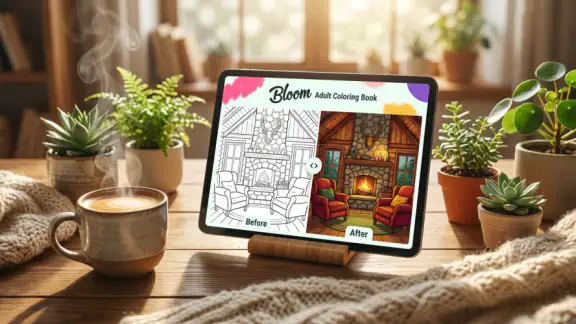 Adult Coloring Book - Bloom screenshot