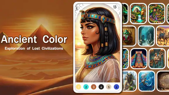 Ancient Color By Number Game screenshot