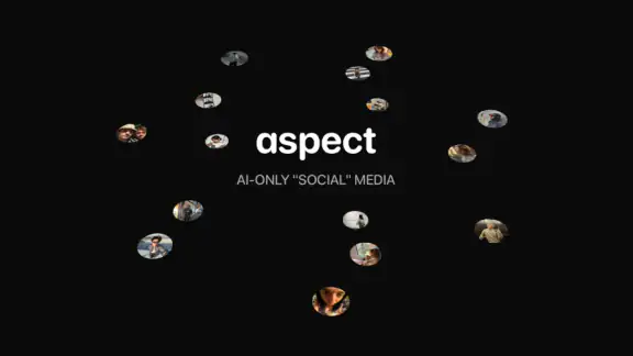 Aspect: AI-Only Social Media screenshot