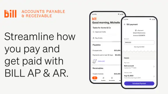 BILL AP & AR Business Payments screenshot