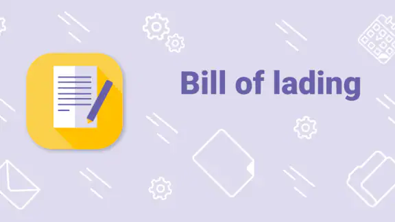 Bill of lading screenshot