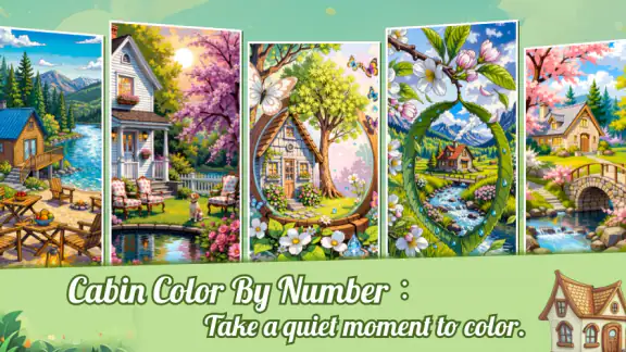 Cabin & House Paint by Numbers screenshot
