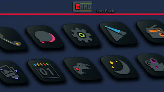 Camo Dark Icon Pack screenshot