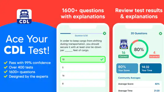 CDL Prep Practice Test 2026 screenshot