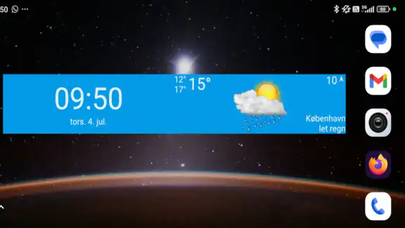 Clock, Date and Weather Widget screenshot
