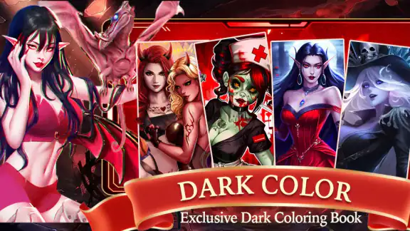 Dark, Horror Color by Number screenshot