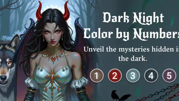 Dark Night Paint by Numbers screenshot