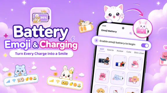 Emoji Battery Widget & Icons screenshot