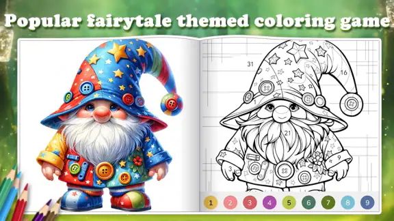 Fairytale Color by number game screenshot