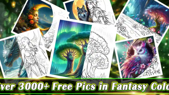 Fantasy Color By Number Game screenshot