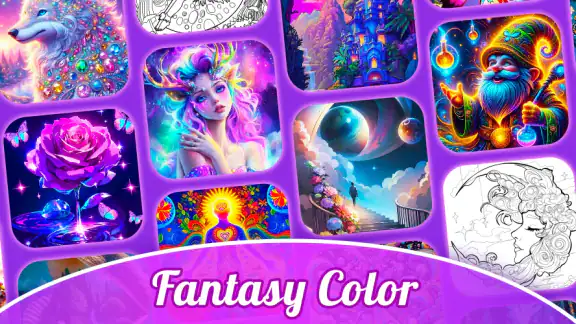 Fantasy Color-Paint By Number screenshot