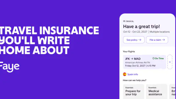Faye Travel Insurance screenshot