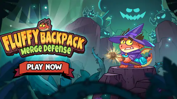 Fluffy Backpack: Merge Defense screenshot