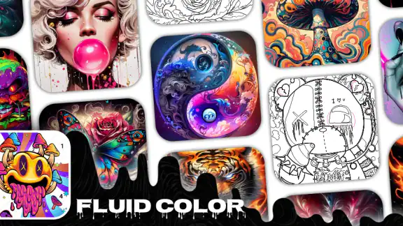 Fluid Art:Color By Number screenshot