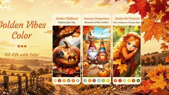 Golden Autumn: Color by Number screenshot