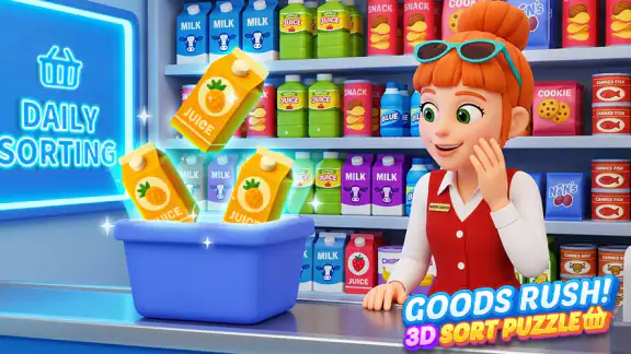 Goods Rush! 3D Sort Puzzle screenshot