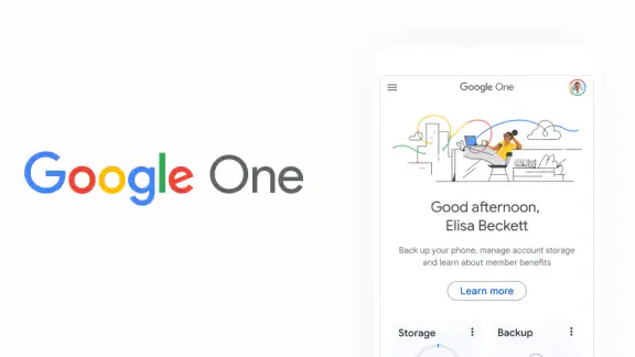 Google One screenshot