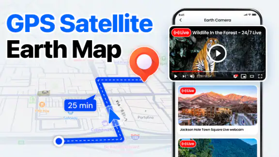 GPS Satellite View Earth Map screenshot