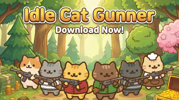 Idle Cat Gunner: Shooter RPG screenshot