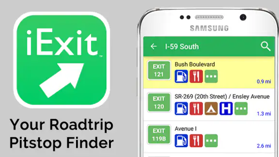 iExit Interstate Exit Guide screenshot