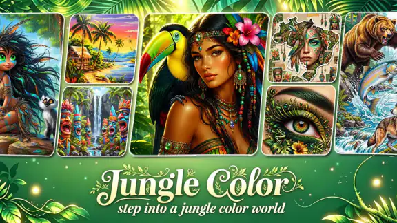 Jungle Color By Number Games screenshot