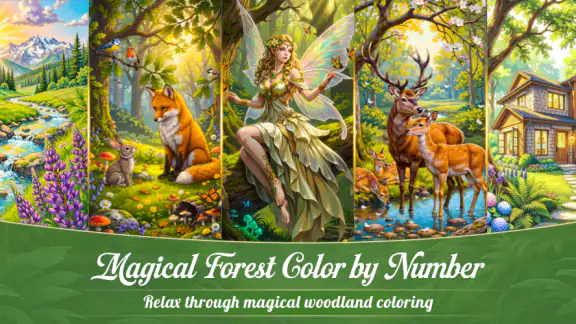 Magical Forest Color by Number screenshot