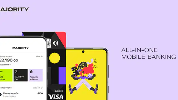 MAJORITY: Mobile banking screenshot