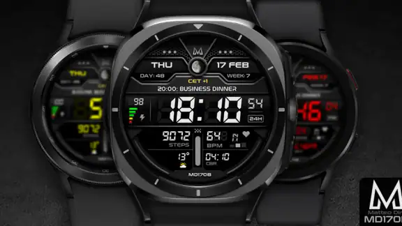 MD170B Digital watch face screenshot