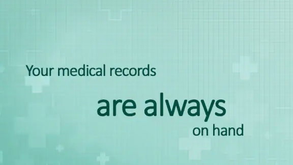 Medical records screenshot