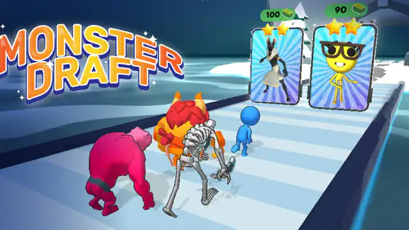 Monster Draft : Merge Runner screenshot