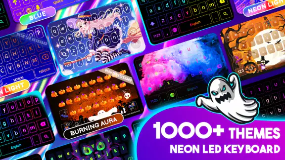 Neon LED Keyboard: RGB & Emoji screenshot