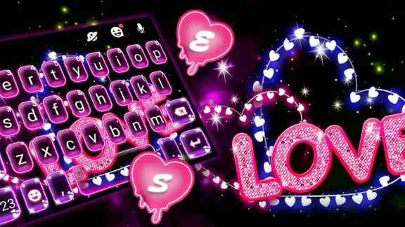 Neon Love Theme screenshot