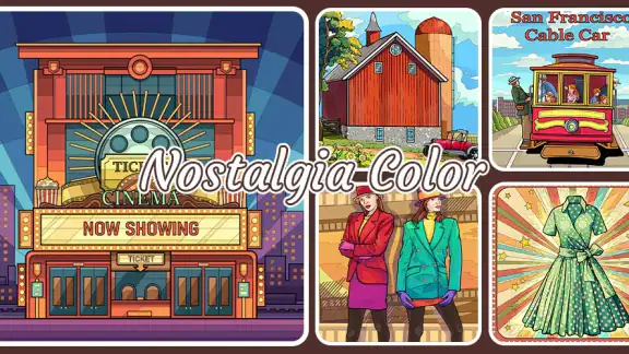 Nostalgia Color by number game screenshot