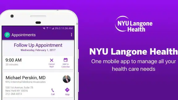 NYU Langone Health screenshot