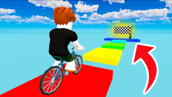 Obby bike: Parkour Adventure screenshot