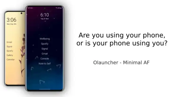 Olauncher. Minimal AF Launcher screenshot