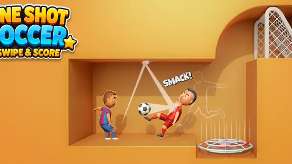 One Shot Soccer: Swipe & Score screenshot