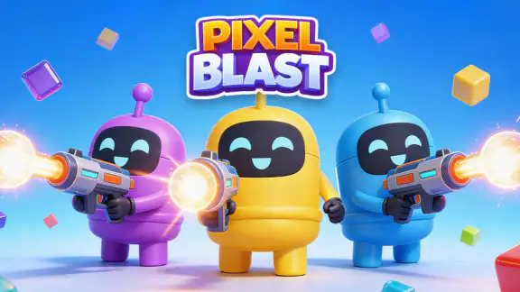 Pixel Blast: Robot Shooter screenshot