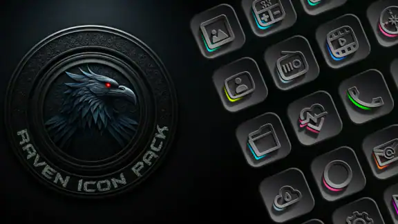 Raven Dark Icon Pack screenshot