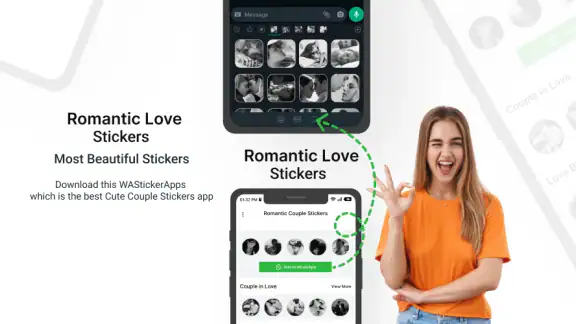Romantic Kiss Stickers screenshot