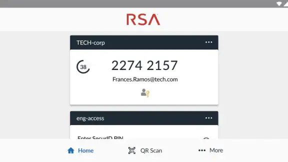 RSA Authenticator (SecurID) screenshot