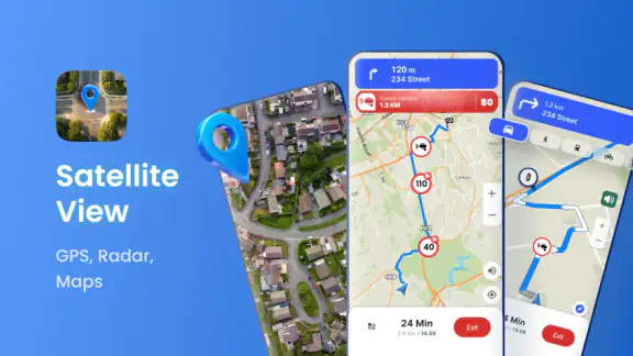 Satellite View - Maps - Radar screenshot