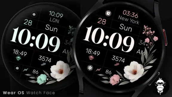 Simple Floral Watch Face screenshot