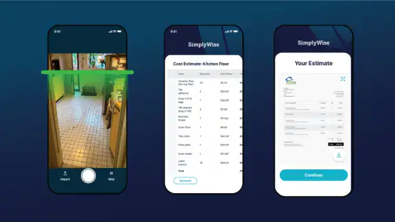 SimplyWise Cost Estimator screenshot