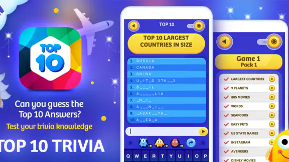 Top 10 Trivia Quiz screenshot