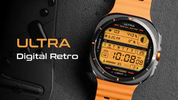 ULTRA Digital Retro watch face screenshot