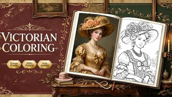 Victorian Coloring Book screenshot