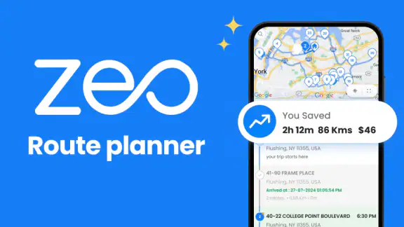 Zeo Fast Multi Stop Route Plan screenshot