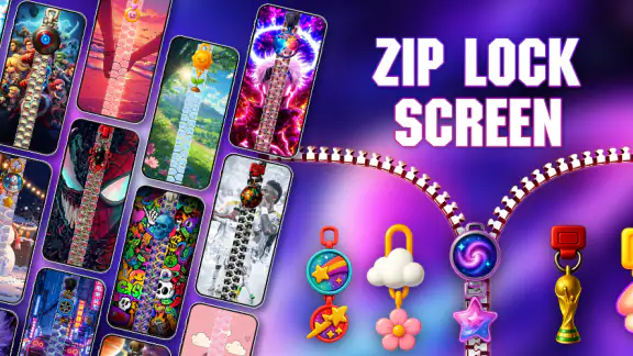 Zipper Lock Screen: Zip Style screenshot